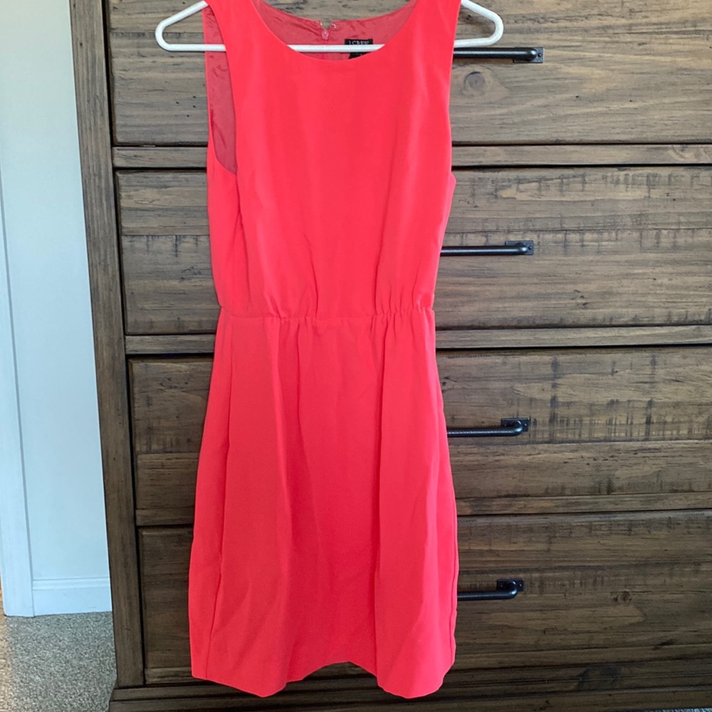 J Crew pink dress, size 0 with tags on. Hits above the knee.